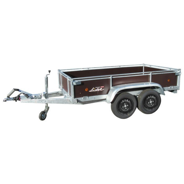 Remorque Lider double essieux BOIS 45480 freinée