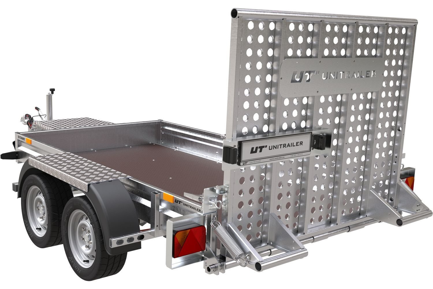 Remorque de chantier pour le transport d’une mini pelle – UNITRAILER STARK 3 260 – Image 10