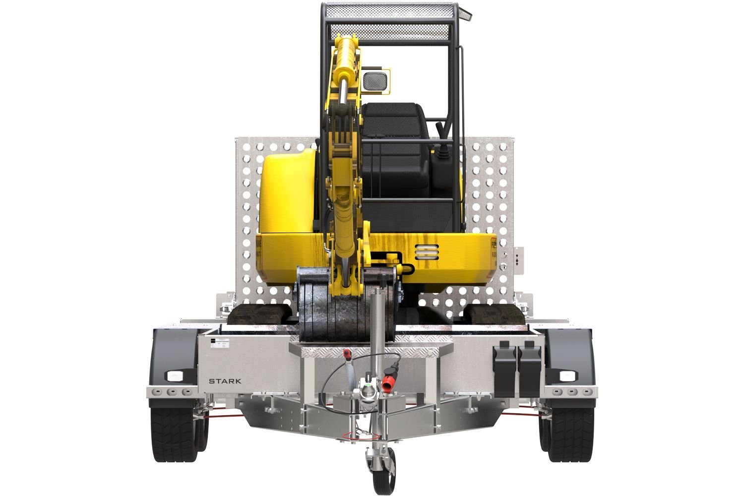 Remorque de chantier pour le transport d’une mini pelle – UNITRAILER STARK 3 260 – Image 5