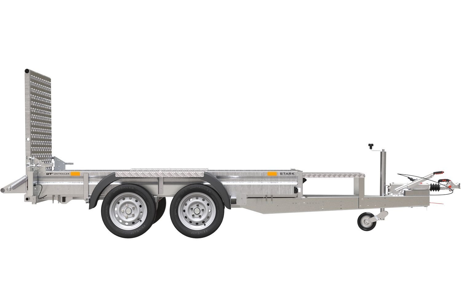 Remorque de chantier pour le transport d’une mini pelle – UNITRAILER STARK 3 260 – Image 3
