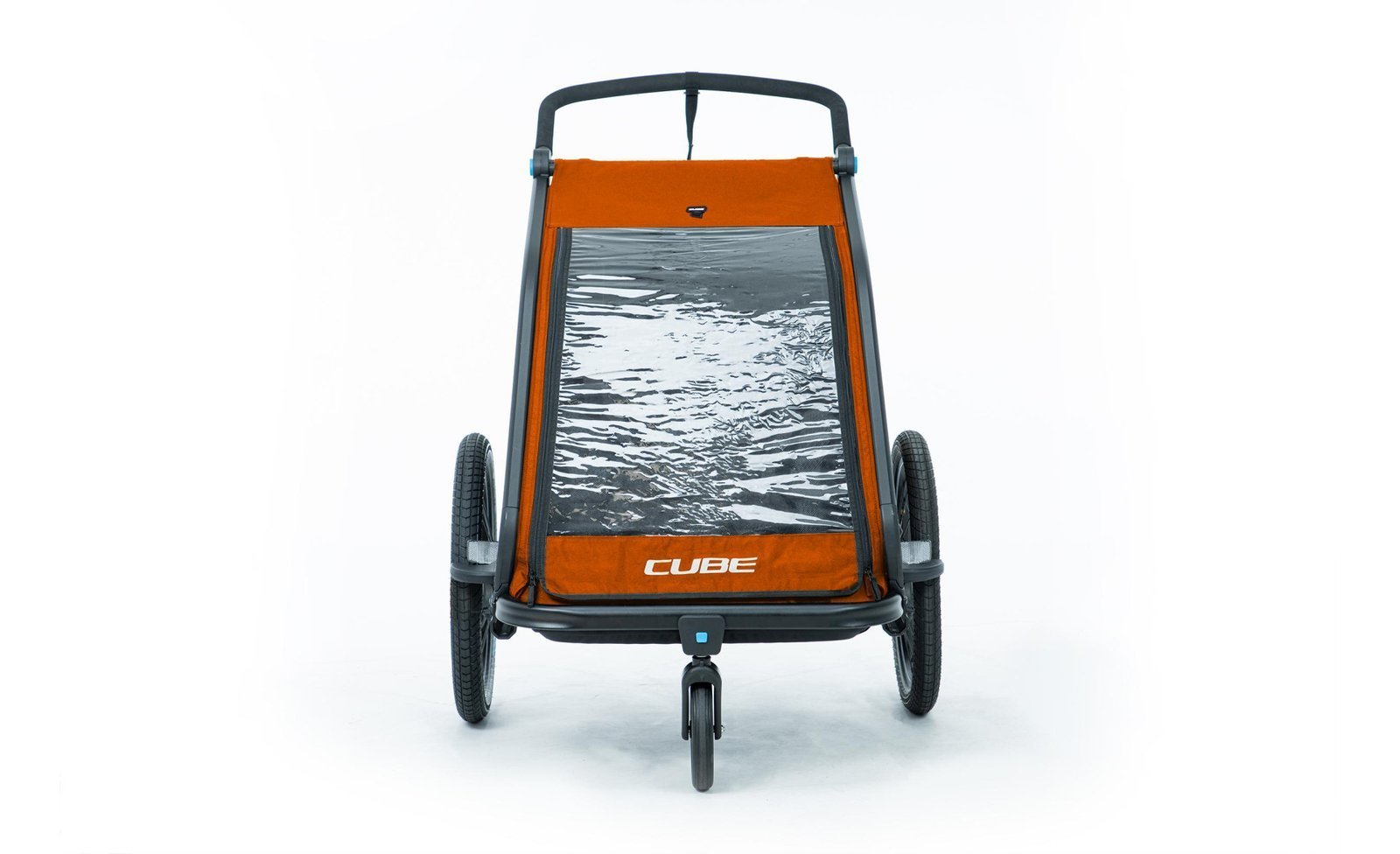 Remorque velo enfant CUBE Double CMPT Kinder - X Actionteam - grey´n´orange – Image 5
