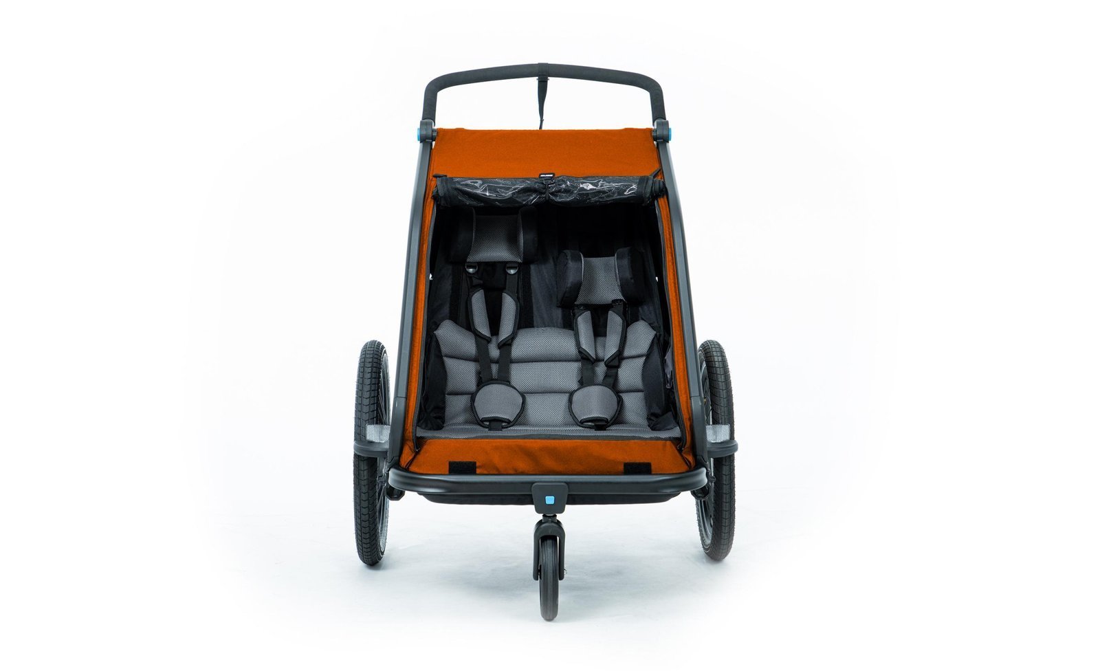 Remorque velo enfant CUBE Double CMPT Kinder - X Actionteam - grey´n´orange – Image 3