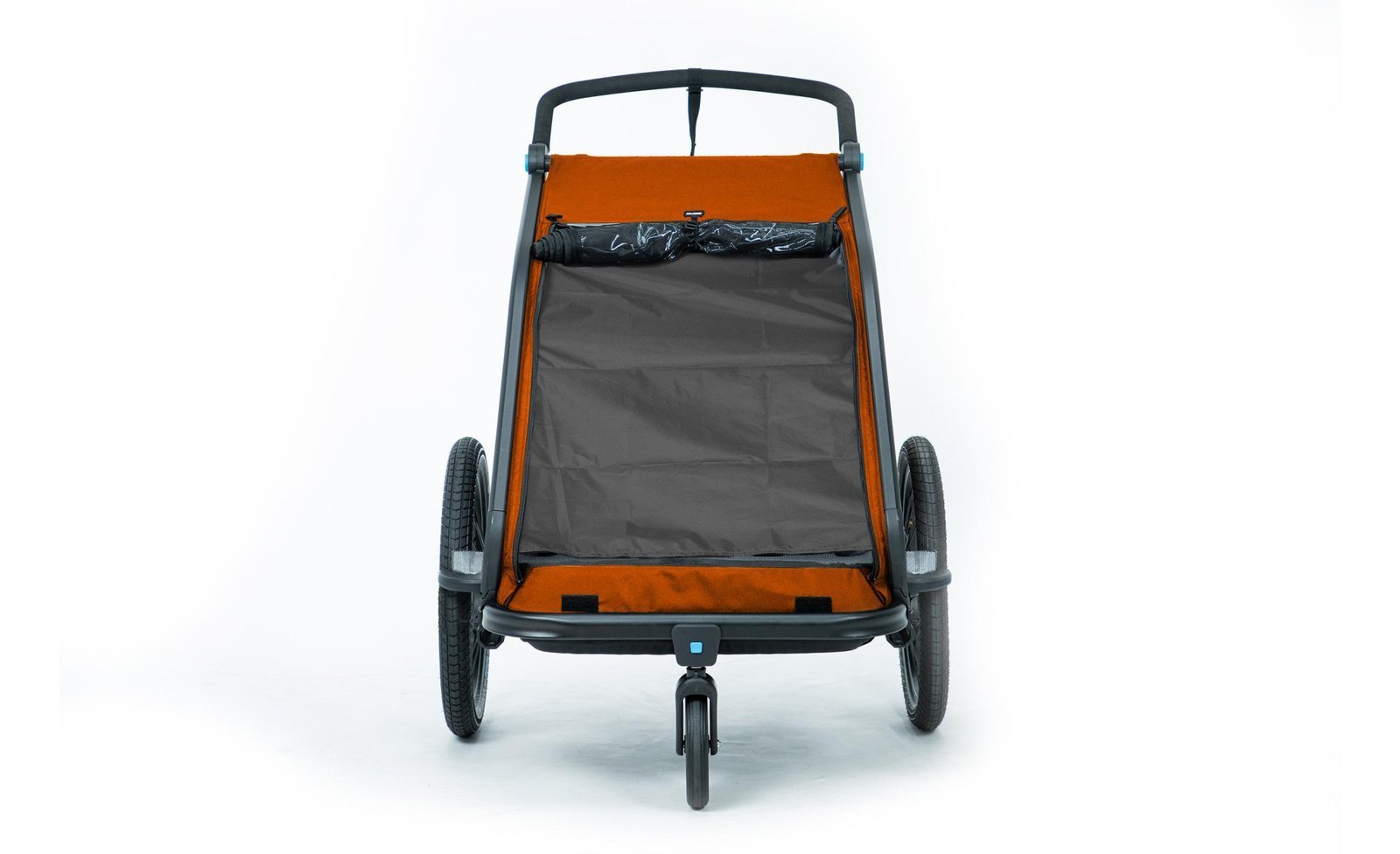 Remorque velo enfant CUBE Double CMPT Kinder - X Actionteam - grey´n´orange – Image 2
