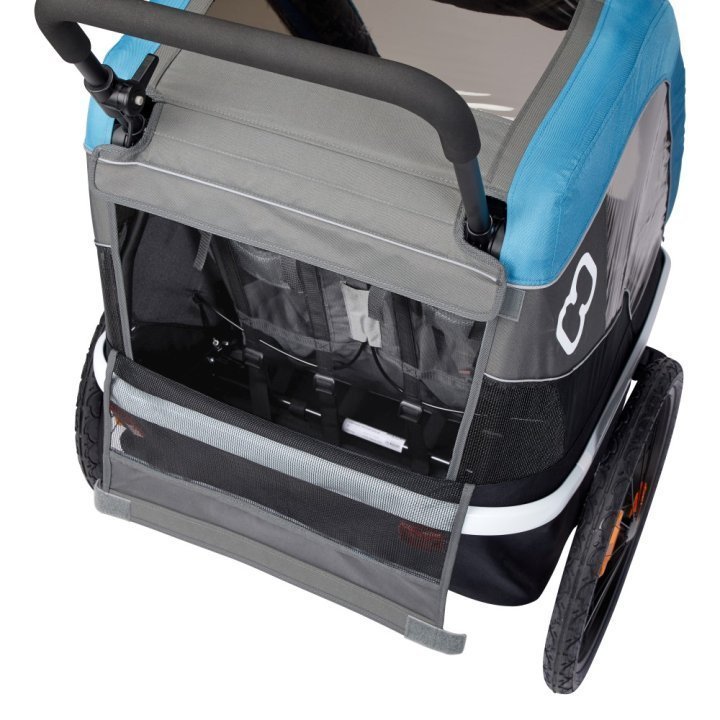 Remorque enfant velo Hamax pour 2 Enfants - Avenida - vert olive – Image 6