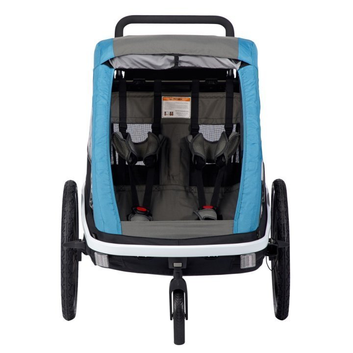 Remorque enfant velo Hamax pour 2 Enfants - Avenida - vert olive – Image 8