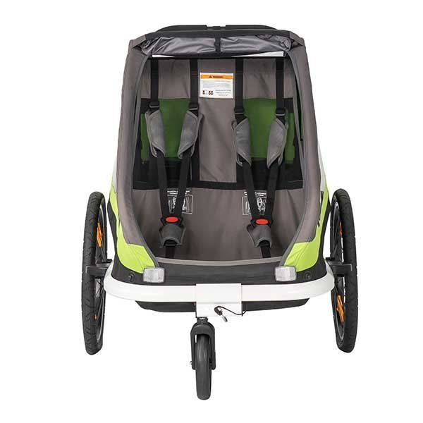 Hamax Traveller Bike Trailer for 2 Kids, incl. drawbar and buggy wheel - black/grey – Image 5