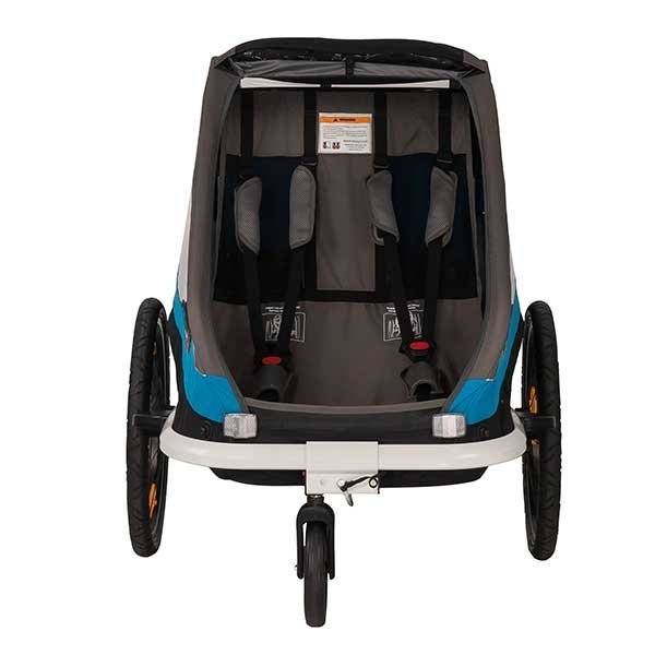 Hamax Traveller Bike Trailer for 2 Kids, incl. drawbar and buggy wheel - black/grey – Image 3